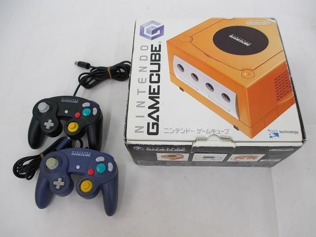 中古品 ゲーム ゲームキューブ 本体 DOL-001 動作品 オレンジ 箱・説 周辺機器付き