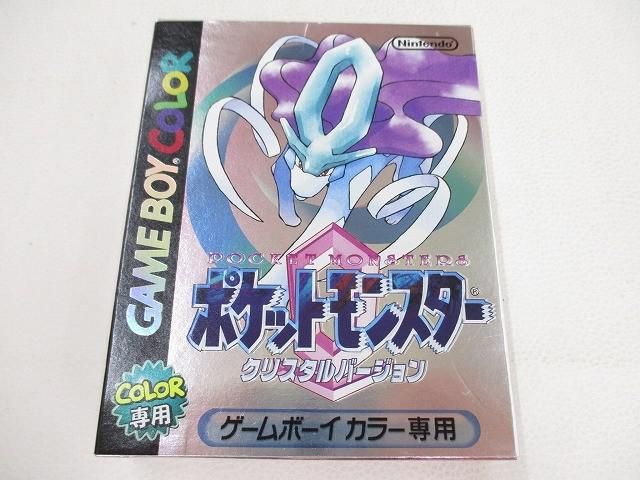 美品 ゲーム ゲームボーイ ソフト ポケットモンスター クリスタルバージョン 動作品 箱・取説・その他付き