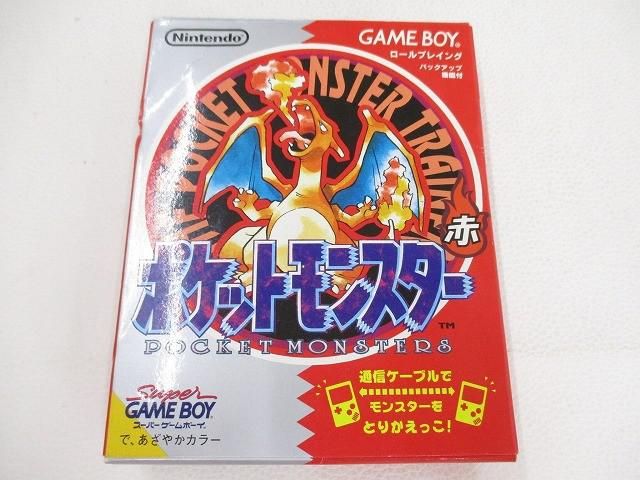 中古品 ゲーム ゲームボーイ ソフト ポケットモンスター 赤 箱説マップ付き