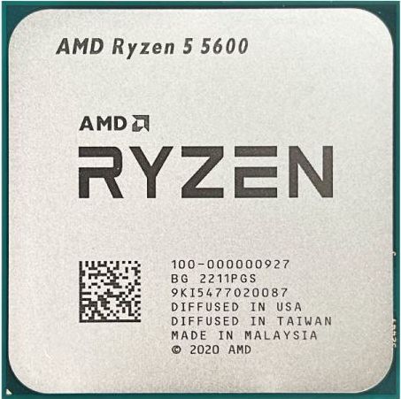 AMD Ryzen 5 5600 6C 12T 3.5GHz to 4.4GHz Socket AM4 Vermeer 7NM 32MB 65W Apr 2022