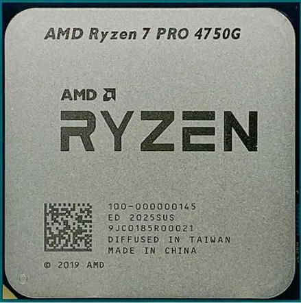 AMD Ryzen 7 Pro 4750G 8C 16T 3.6GHz to 4.4GHz Socket AM4 Renoir 7NM 8MB 65W Jul 2020