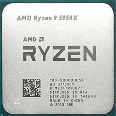 AMD Ryzen 9 5950X 16C 32T 3.4GHz to 4.9GHz Socket AM4 Vermeer 7NM 64MB 105W Nov 2020