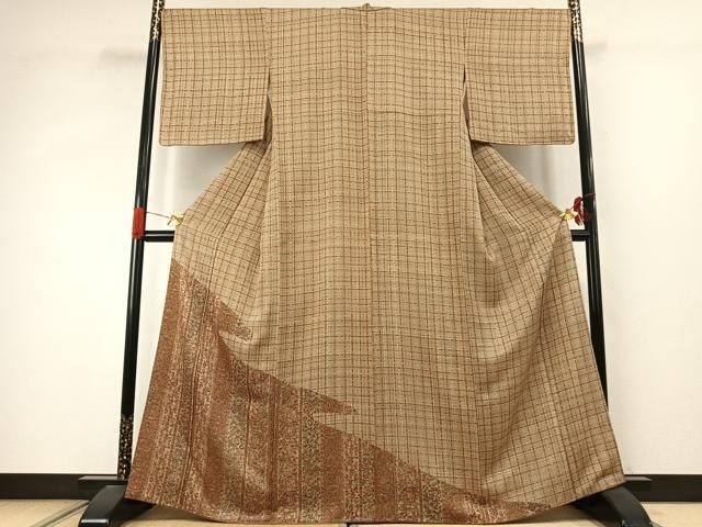 平和屋着物●訪問着　草花文　正絹　逸品　AABJ4031fy