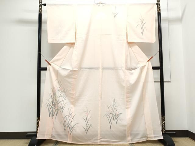 平和屋着物＊夏物　訪問着　絽　友禅　草花文　正絹　逸品　CABH3846th