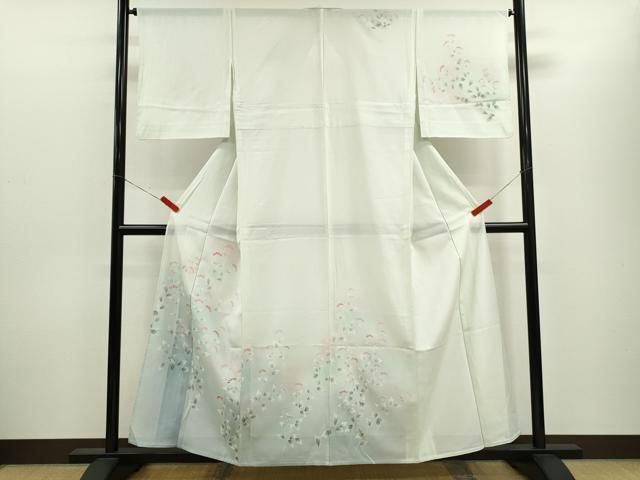 平和屋着物＊夏物　訪問着　絽　枝花文　暈し染め　正絹　逸品　CABH7670ze