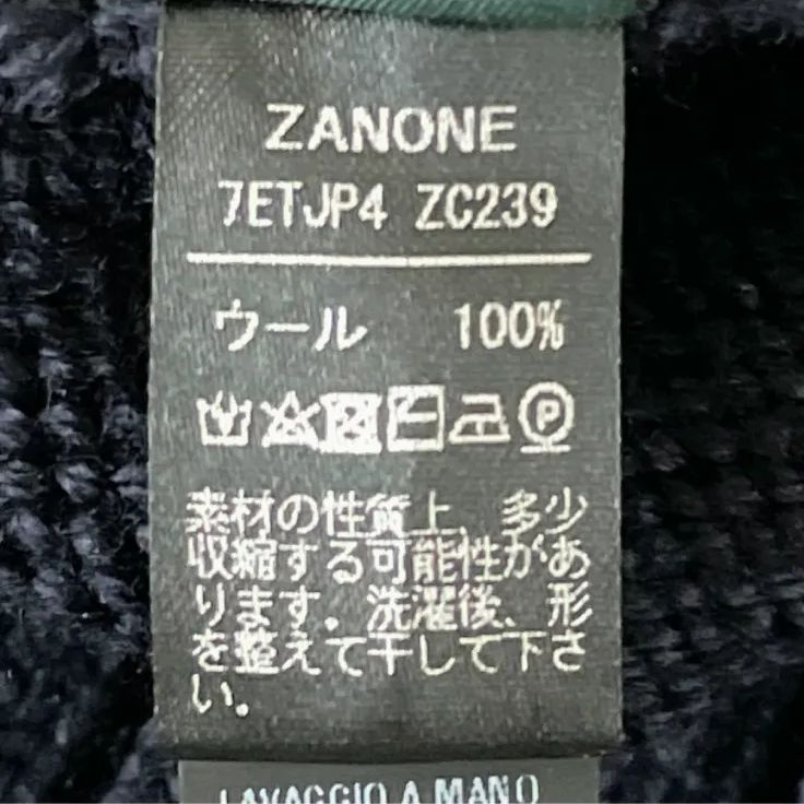 メンズ イタリア製 ZANONE ザノーネ タートルネック ウール ニット