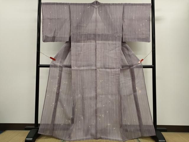 平和屋着物＊洛楽人工房　国兼屋　夏物　訪問着　紗紬　流水舞桜文　銀彩　正絹　逸品　CABH7677ze 30,420円