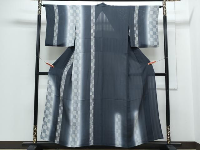 平和屋着物＊夏物　訪問着　縦絽　吉祥間道　暈し染め　正絹　逸品　CABH3955th 24,570円