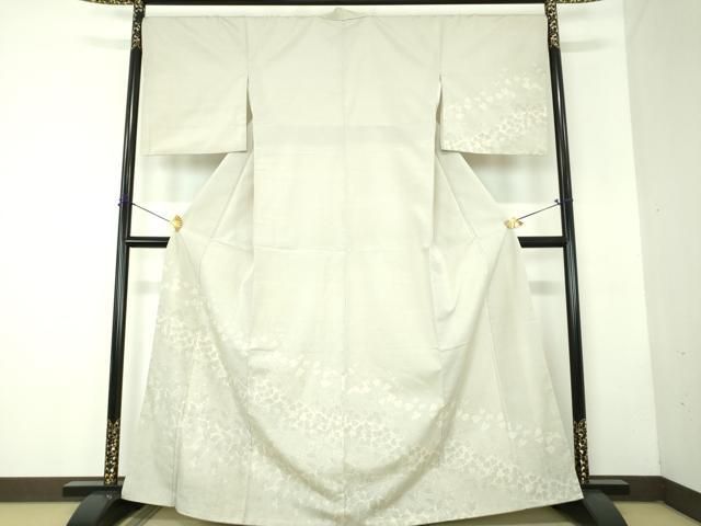 平和屋着物●本塩沢　訪問着　草花文　正絹　逸品　DABF7810ps