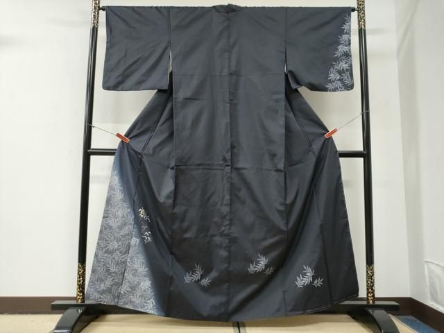 平和屋着物●訪問着　本場染大島紬　南天文　金彩　正絹　逸品　CABG0965yc