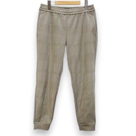 ブラックレーベルクレストブリッジ BLACK LABEL CRESTBRIDGE チェック柄 ロング丈 ジョガーパンツ M ベージュ ウエストゴム ストレッチ