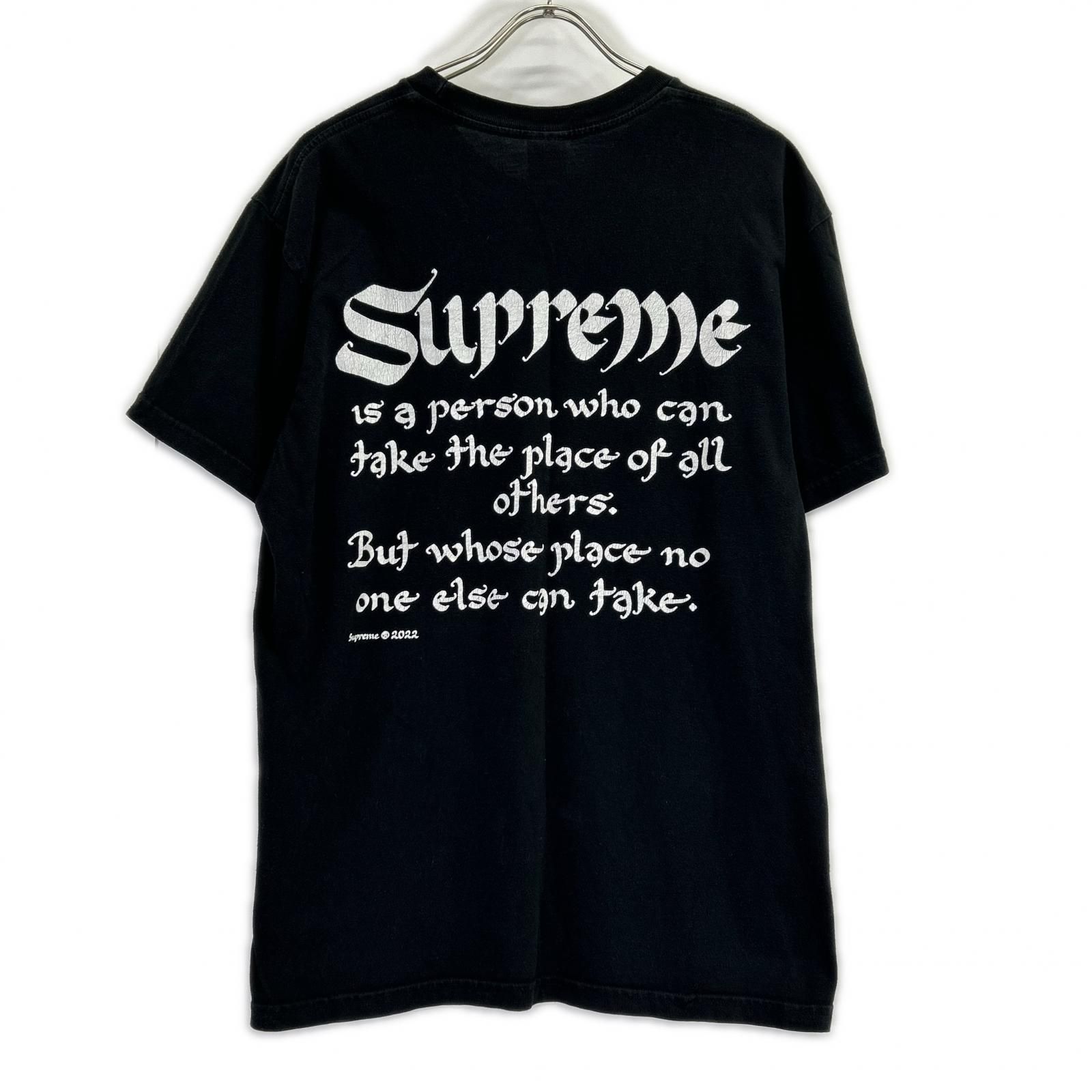 Supreme シュプリーム 22SS ブラック Person Tee 半袖 ロゴプリントT
