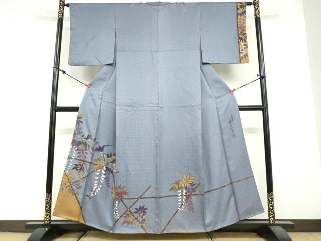平和屋着物●二代目清次郎 手描き 訪問着 飛鳥文 金彩 正絹 逸品 DABF1914ud