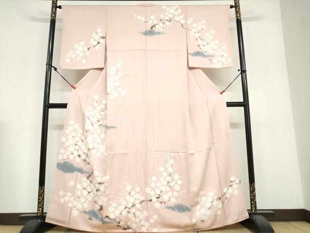 平和屋着物●十日町　名門　滝泰謹製　訪問着　絞り　枝梅文　正絹　逸品　DABF1932ud