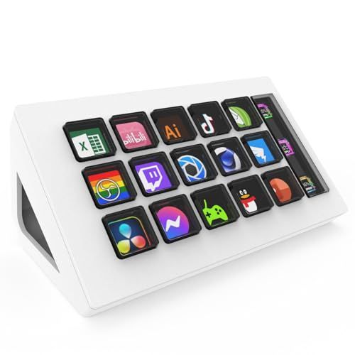 ☆新品☆ストリームデック stream deck ショートカットキー 15個のカスタムキー 配信者向けデバイス 左手デバイス ショートカットリモート 片手キーボード Twitch/YouTubeのライブ配信支援機器 PC/Mac対応 作業効率 def153d0