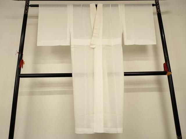 平和屋着物＊夏物　長襦袢　変わり絽　白色　洗える着物　AABJ2505jd