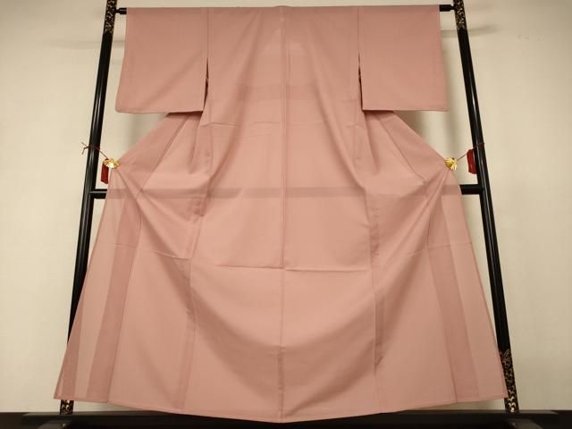 平和屋着物＊夏物　洗える最高級着物　＜英＞はなぶさ謹製　色無地　絽　ときがら茶色　洗える着物　AABJ2506jd