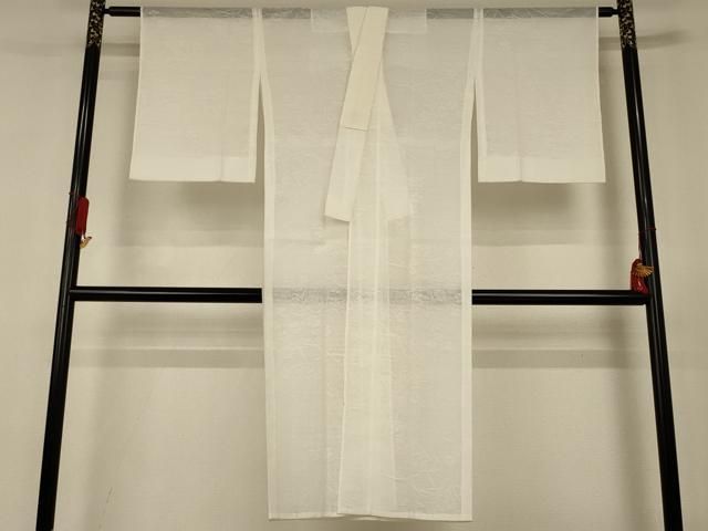 平和屋着物＊夏物　長襦袢　吉祥草花紋紗　白色　洗える着物　AABJ2511jd 7,280円