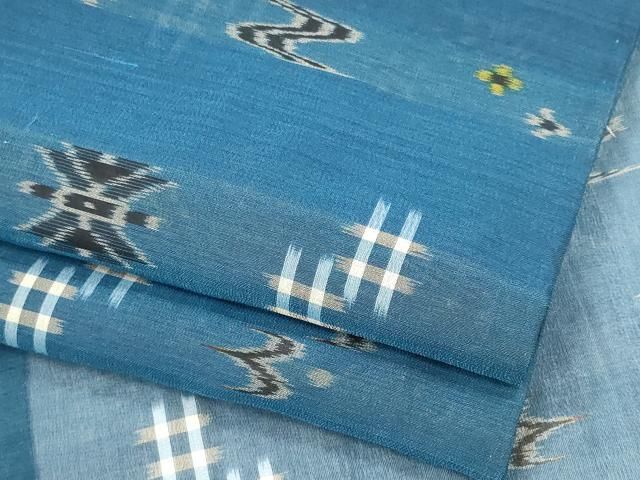 平和屋着物＊夏物　本場琉球絣　夏琉球　正絹　逸品　CABH0921ou