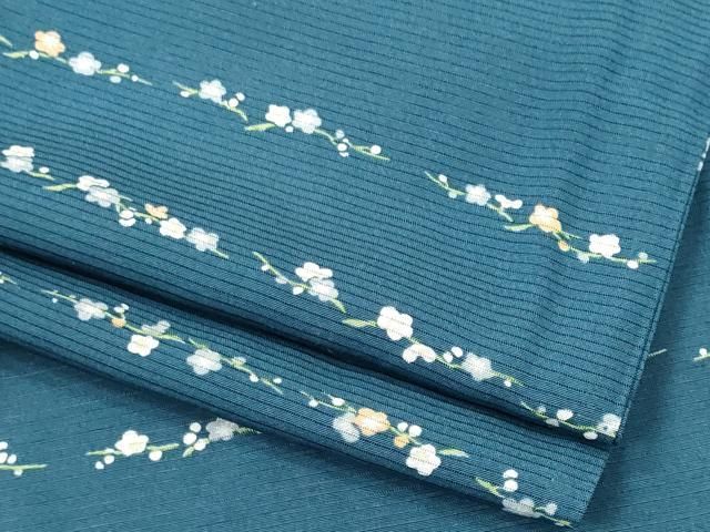 平和屋着物＊夏物　小紋　絽　横段花文　正絹　逸品　CABH0933ou