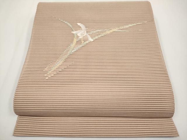 平和屋着物＊夏物　八寸名古屋帯　絽綴れ　草花文　金銀糸　正絹　逸品　CABH6110tx