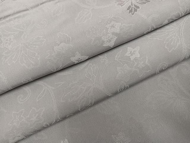 平和屋着物●上質な色無地　花唐草地紋　銀鼠色　正絹　逸品　AABI8533ph