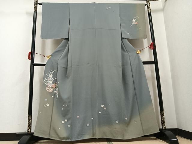 平和屋着物●訪問着　友禅　花篭文　暈し染め　正絹　逸品　AABI8546ph