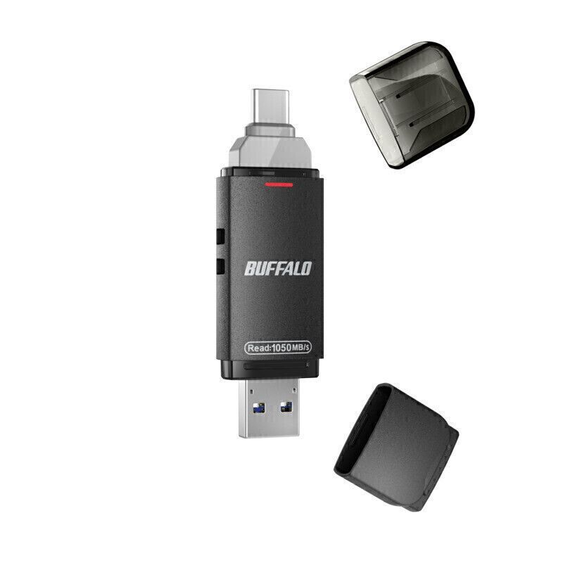 新品 バッファロー 外付けSSD 2TB スティック型 USB3.2Gen2 Type-C/A iPhone17対応