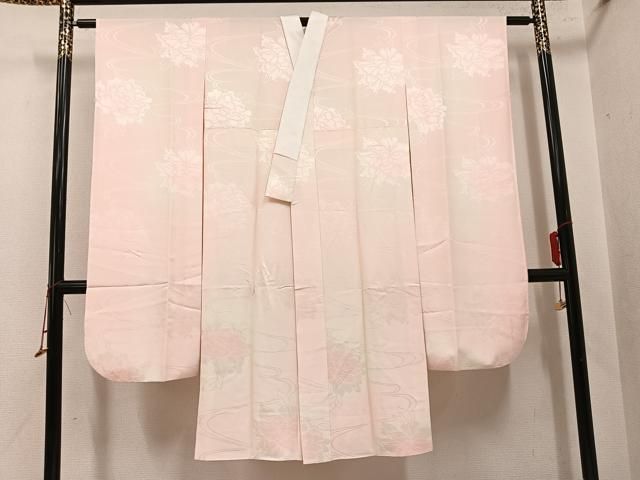 平和屋着物●振袖用長襦袢　袷　花地紋　暈し染め　鈴乃屋扱い　正絹　逸品　AABI8509ph