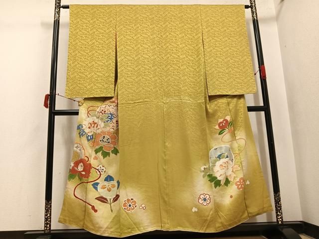 平和屋着物●アンティーク　大正ロマン　色留袖　草花文　暈し染め　金彩　正絹　逸品　AABI8514ph 27,885円