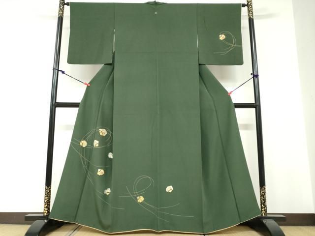平和屋着物●訪問着　刺繍　草花文　金彩　正絹　逸品　DABF1305ud 27,300円