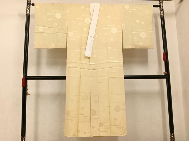 平和屋着物●長襦袢　袷　エ霞梅地紋　蜂蜜色　正絹　逸品　未使用　AABI8520ph