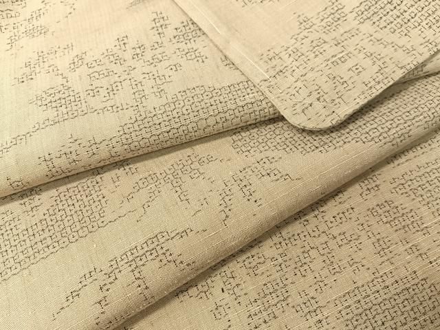 平和屋着物●結城紬　80亀甲　雲取り笹花文　ロング丈　正絹　逸品　未使用　CABG7779vp 27,885円