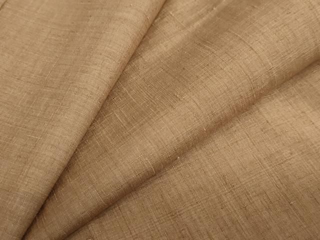 平和屋着物●本場結城紬　重要無形文化財　丁子色　正絹　逸品　DABF1245ud