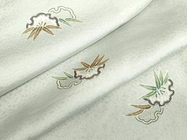 平和屋着物▽小紋　単衣　雪持ち笹文　洗える着物　DABE4866az