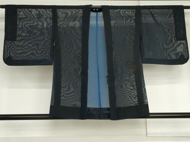 平和屋着物▽羽織　スリーシーズン　春夏秋　塵除け　枝花文　正絹　逸品　AABI8034cs
