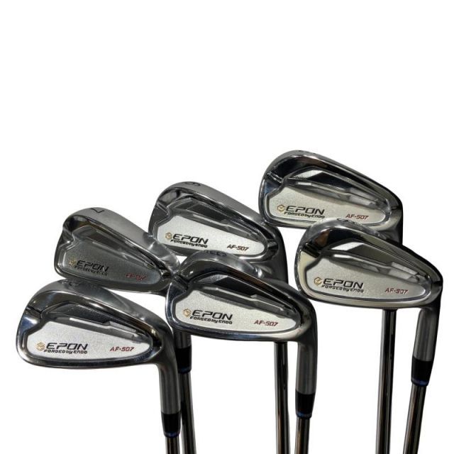 【中古】 エポンゴルフ株式会社 EPON AF-507 6S アイアンセット IR 純正特注シャフト (フレックスS) メンズ 男性用 右利き 右用 Cランク ゴルフクラブ