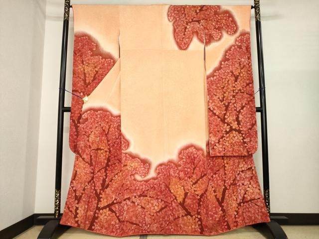 平和屋着物●豪華振袖　桜　正絹　逸品　AABI7942ck