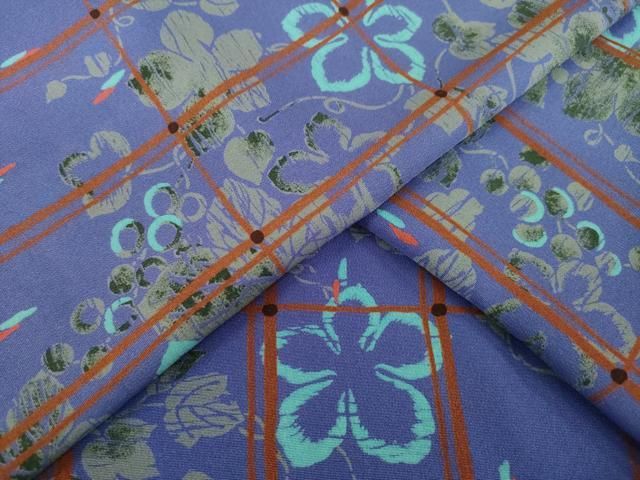 平和屋着物●上質な小紋　葡萄蔦草文　正絹　逸品　AABI7954ck