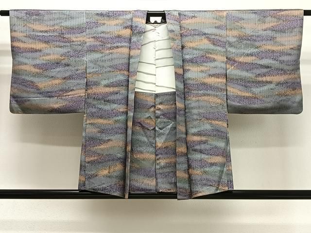 平和屋着物＃羽織　霞文　暈し染め　正絹　逸品　CABG3848ua