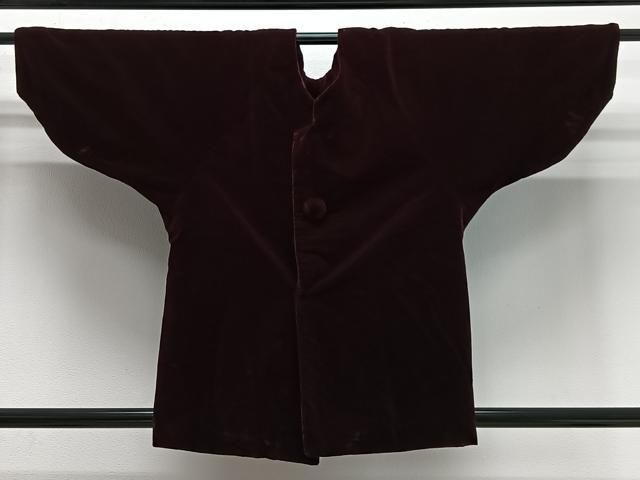 平和屋着物＃和装コート　ベロア　葡萄色　CABG3854ua