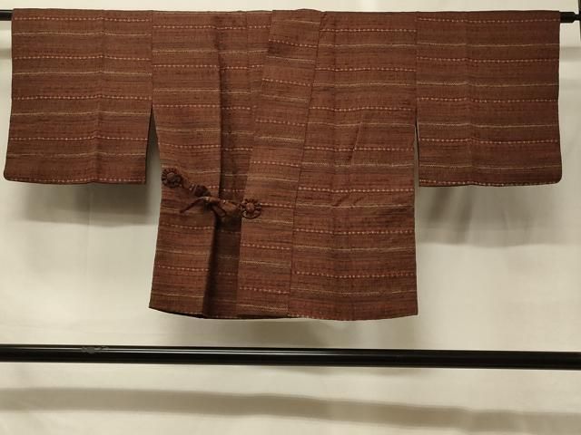 平和屋着物＃道中着　吉祥横段文　正絹　逸品　CABG8077in