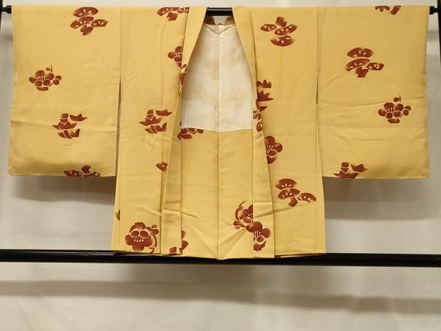 平和屋着物＃羽織　型染め　草花文　暈し染め　正絹　逸品　未使用　CABG8084in