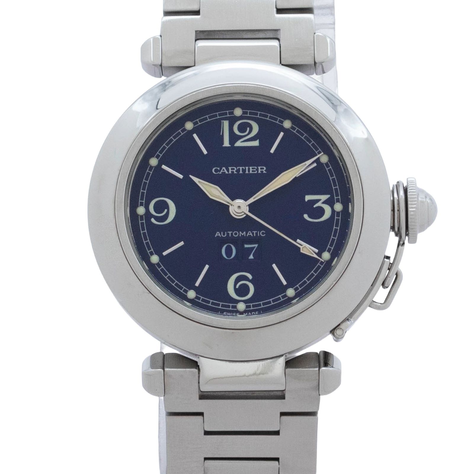 【箱付き】 カルティエ Cartier パシャ C W31047M7 Cartier Pasha 自動巻き 腕時計 メンズ・ユニセックス 青