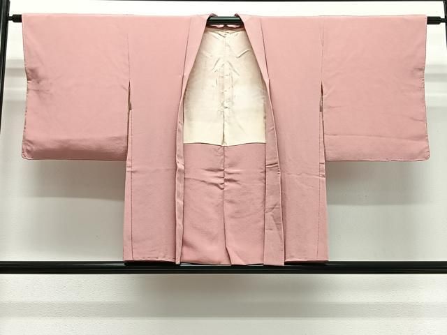 平和屋着物＃羽織　珊瑚色　正絹　逸品　CABG3830ua