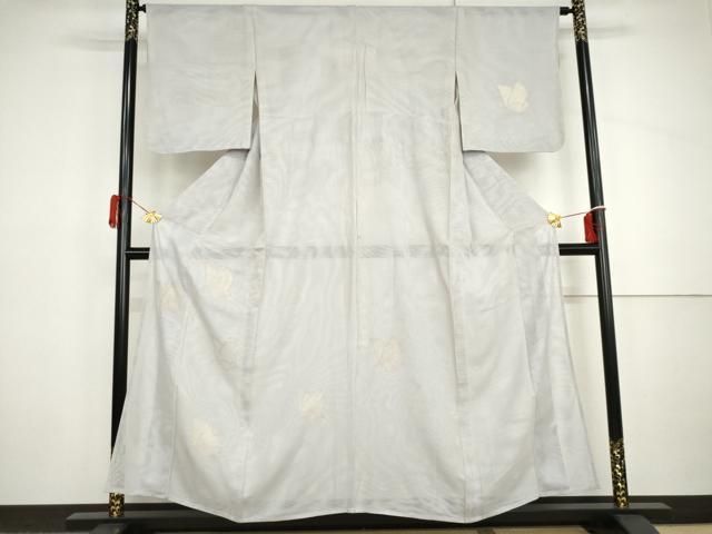 平和屋着物▽訪問着　単衣　紗×紗　舞蝶文　正絹　逸品　AABI7318cs