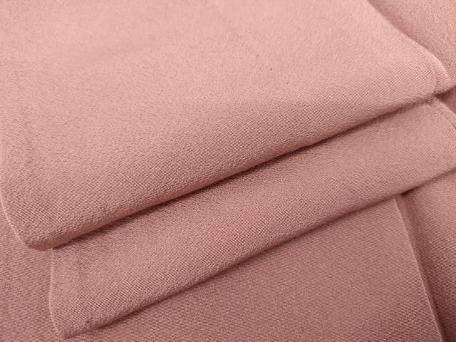 平和屋着物▽上質な色無地　単衣　紅梅色　正絹　逸品　AABI8008cs