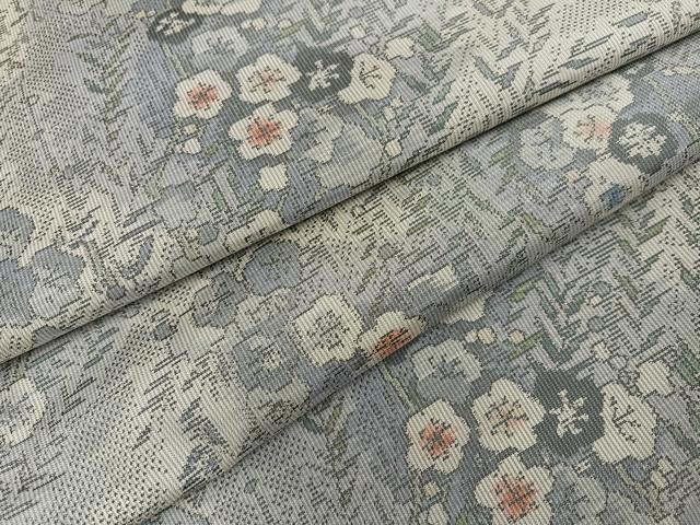 平和屋着物●本場大島紬　白大島　一元7マルキ　総絣　梅　正絹　逸品　未使用　AABI8485ph