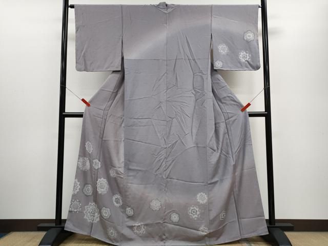 平和屋着物●訪問着　作家物　ぜんまい紬　霞文　正絹　逸品　未使用　CABG2148ze