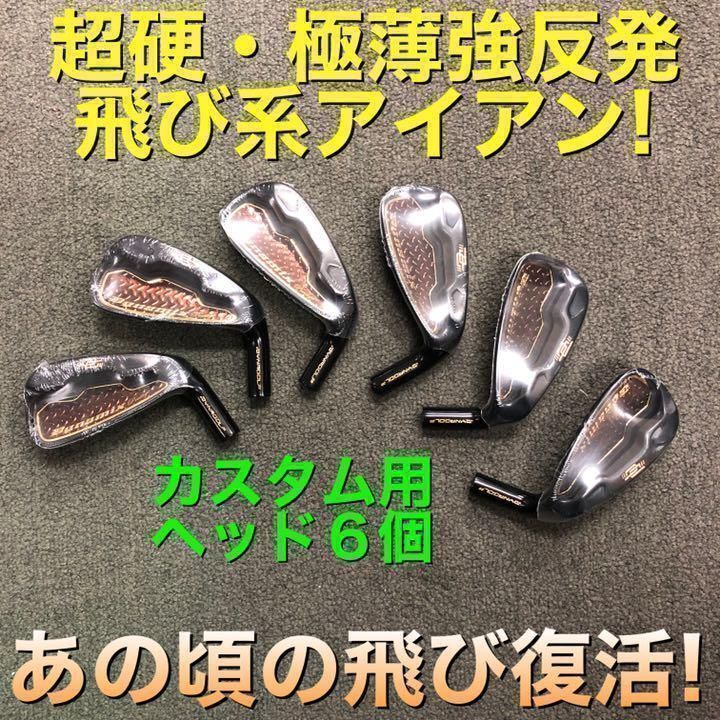 【ヘッドのみ6個】チタン比10倍硬度の超反発力で2番手飛ぶ最高峰アイアン!　ダイナゴルフ　ダイナミクス プレステージアイアン 5〜PW